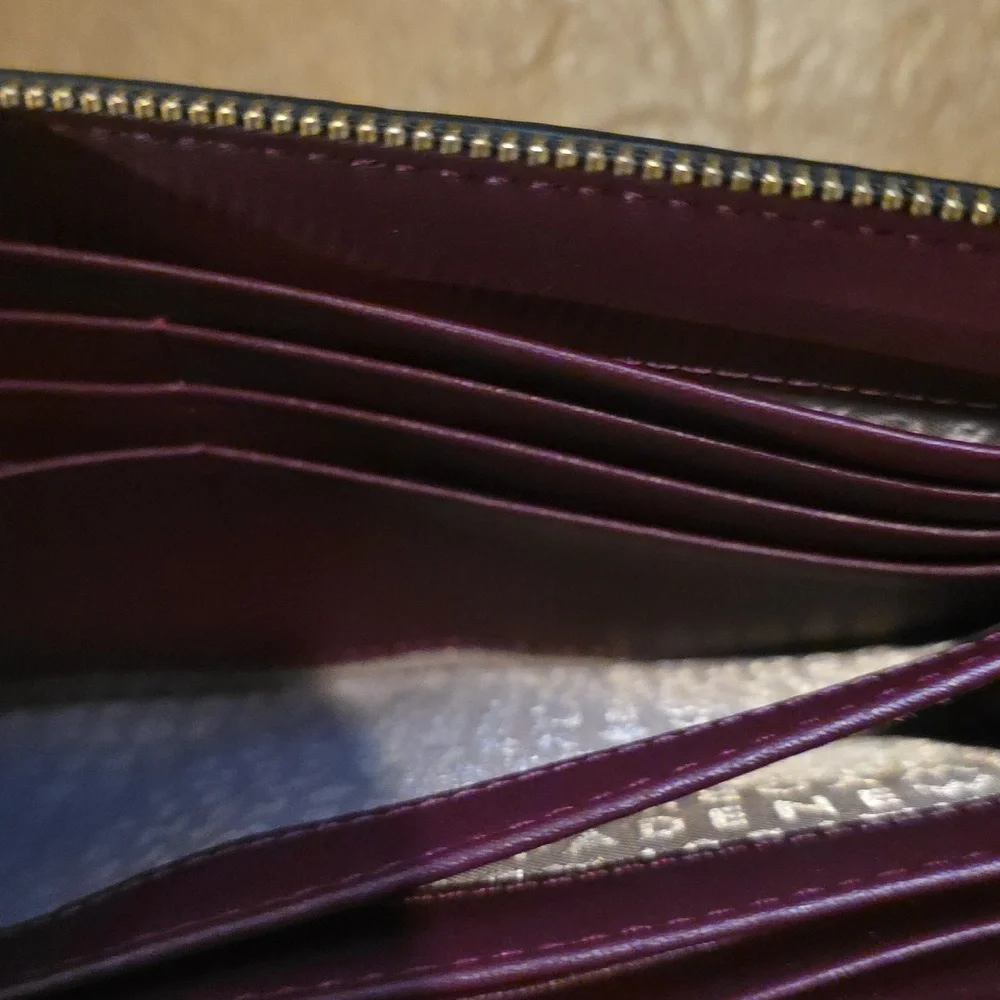 Kate Spade Dark Purple Wristlet with Black Embellishments - Picture 6 of 9